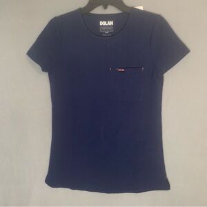 Dolan Women's Chelsea Crew Blue Short Sleeve Scrub Top Size XXXS